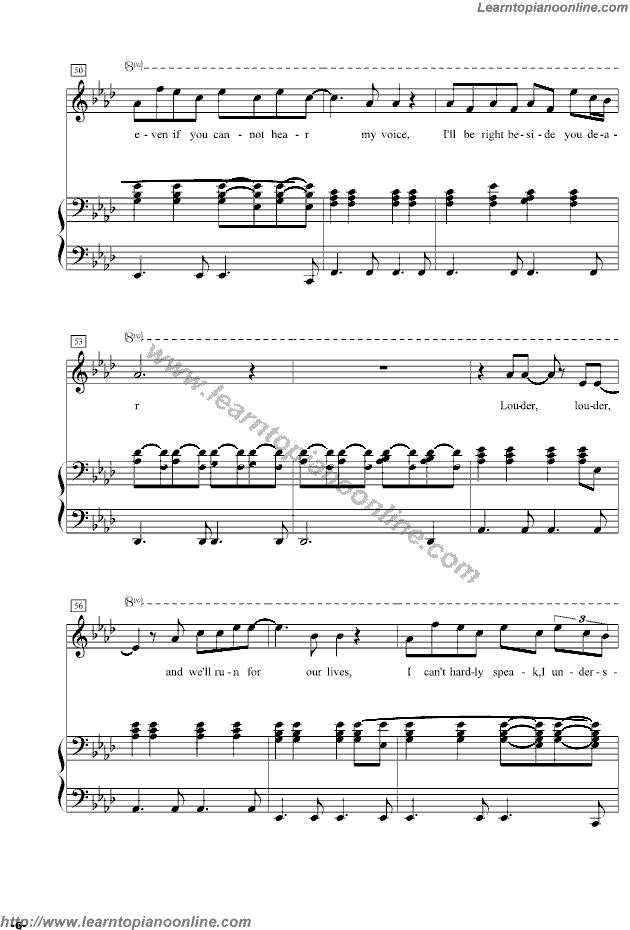 Run-LeonaLewis Originated from Snow Patrol Piano Sheet Music Free