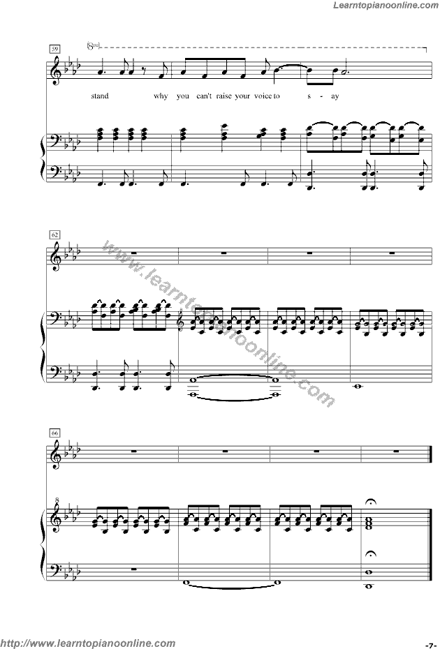 Run-LeonaLewis Originated from Snow Patrol Piano Sheet Music Free