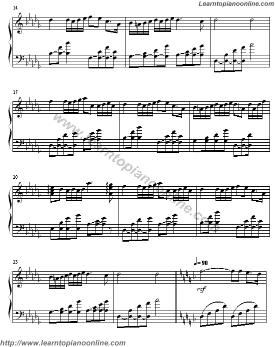 Love is...2 by Bryan Adams Piano Sheet Music Free