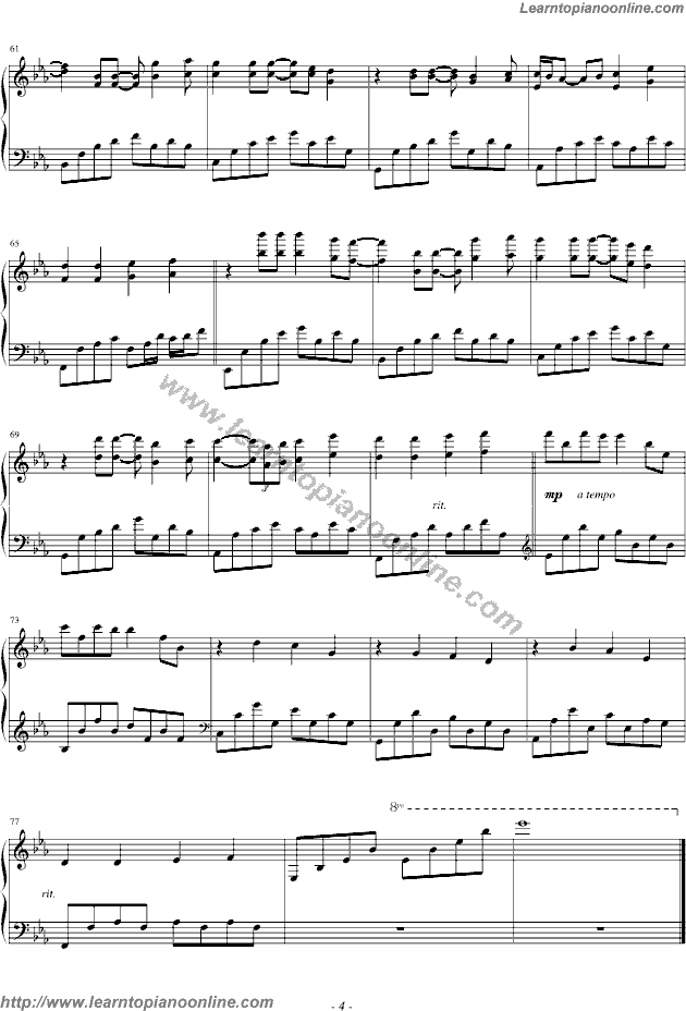 Everytime by Britney Spears Piano Sheet Music Free