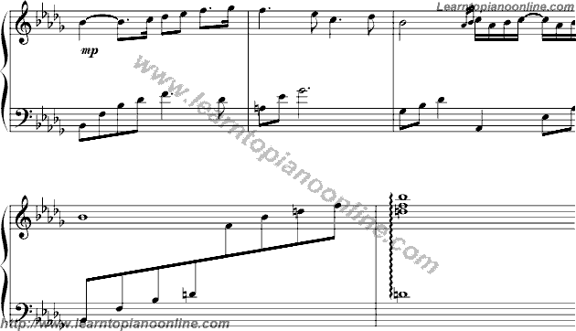 You and Me by The Daydream Piano Sheet Music Free