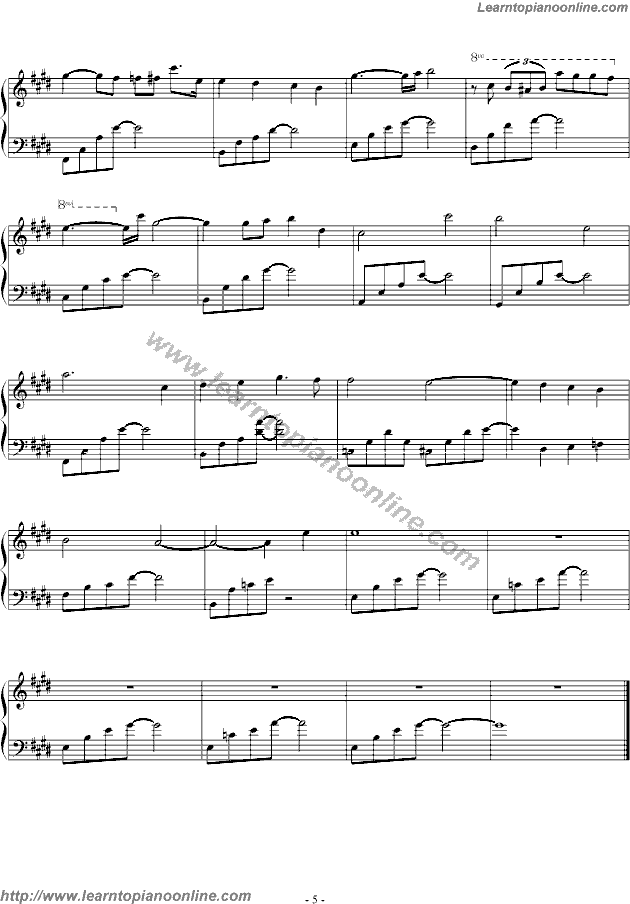 Lake Louise II by Yuhki Kuramoto Piano Sheet Music Free