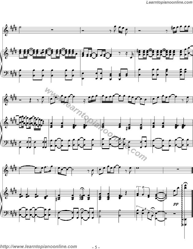 Love To Be Loved By You by Marc Terenzi Piano Sheet Music Free