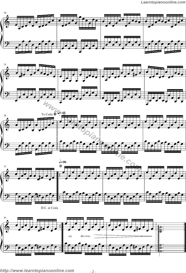  Piano Sheet Music Free