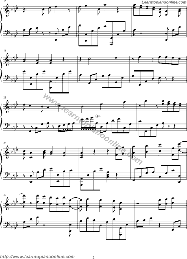 HEARTFUL by SUGAR Piano Sheet Music Free