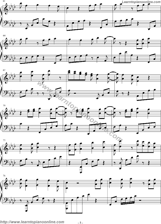 HEARTFUL by SUGAR Piano Sheet Music Free