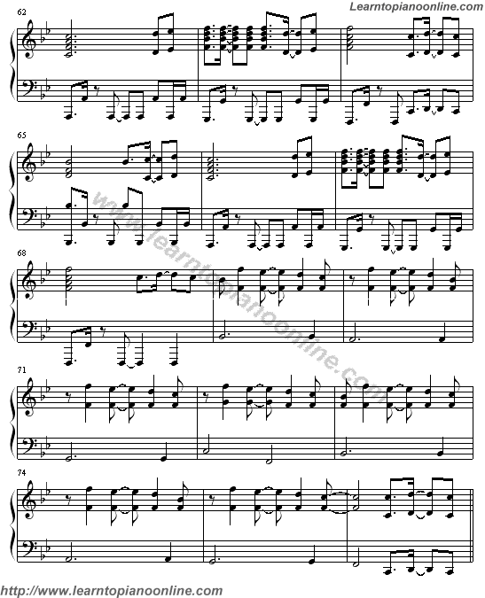 the one by Backstreet Boys Piano Sheet Music Free