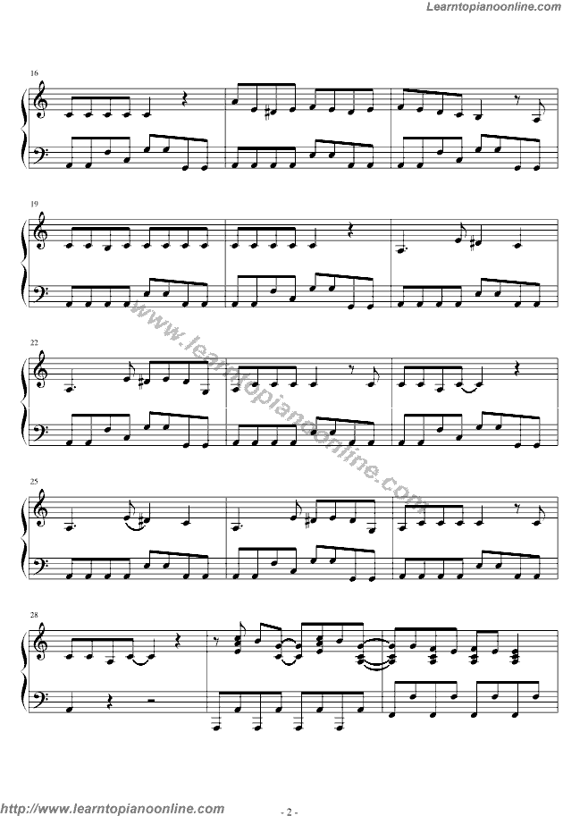 Poker Face by Lady GaGa Piano Sheet Music Free