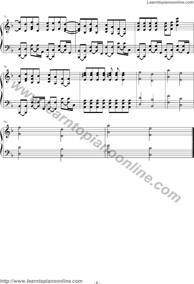 21 Guns by Green Day Free Piano Sheet Music