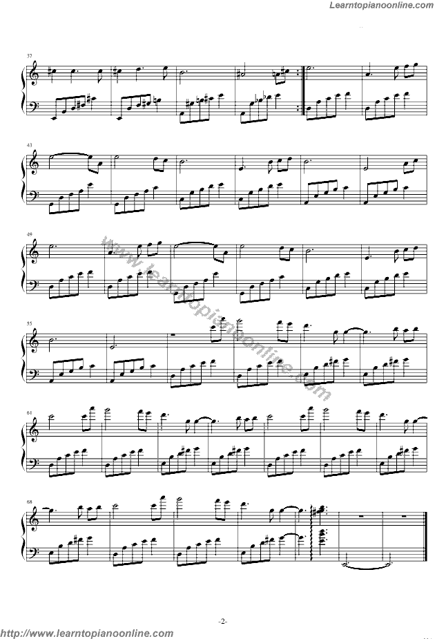 Whispering Eyes by Yuriko Nakamura Free Piano Sheet Music