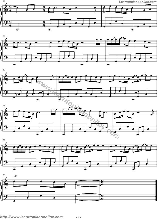 My Love Will Get You Home by Christine Glass Free Piano Sheet Music