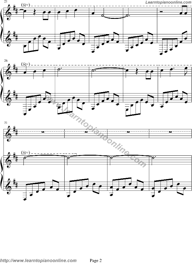 Annie's song by Bandari Piano Sheet Music Free