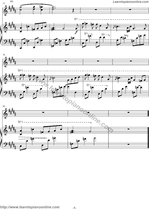 My soul by July Free Piano Sheet Music