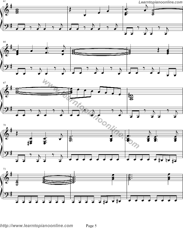 The Phantom of the Opera Free Piano Sheet Music