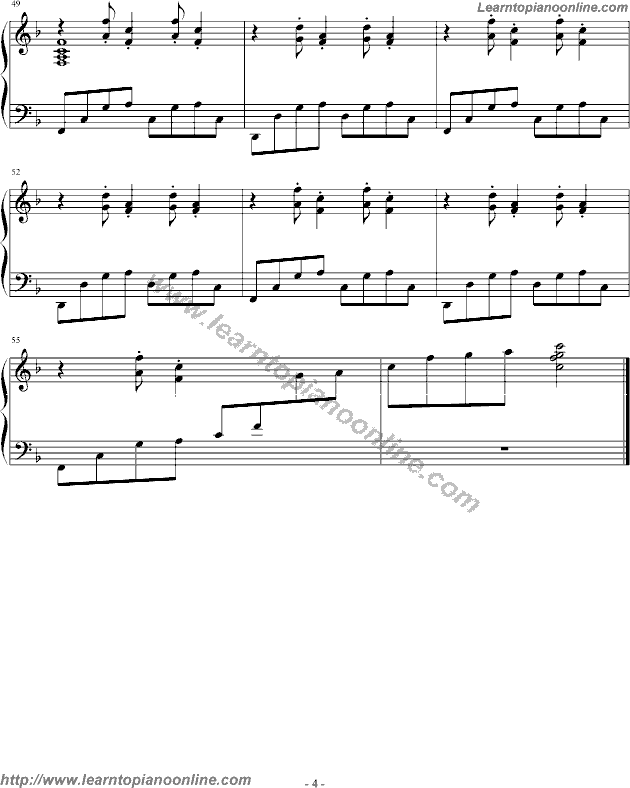 The Cascades - Rhythm Of The Rain Free Piano Sheet Music Chords Tabs Notes Tutorial Score