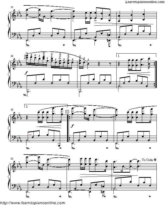 Richard Clayderman - Dolannes Melody/Melodie Free Piano Sheet Music Chords Tabs Notes Tutorial Score