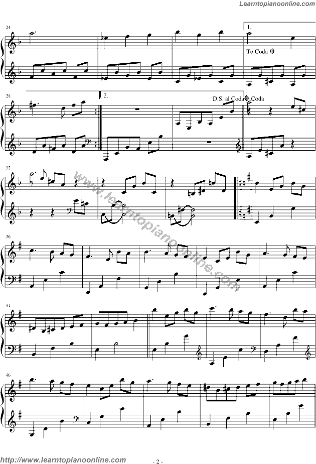 Richard Clayderman - Promenade Dans Les Bois Free Piano Sheet Music Chords Tabs Notes Tutorial Score