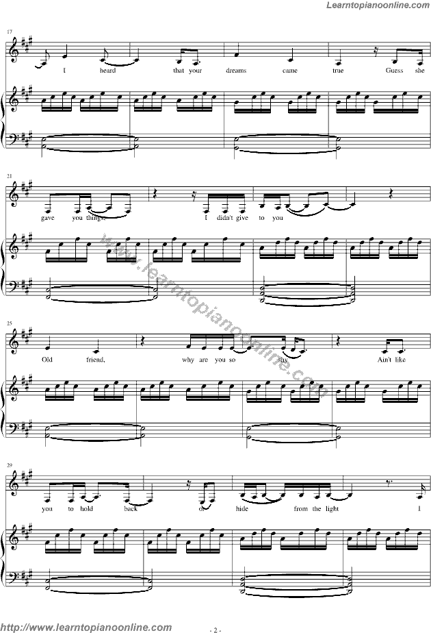 Adele - Someone Like You Piano Sheet Music Chords Tabs Notes Tutorial Score Free