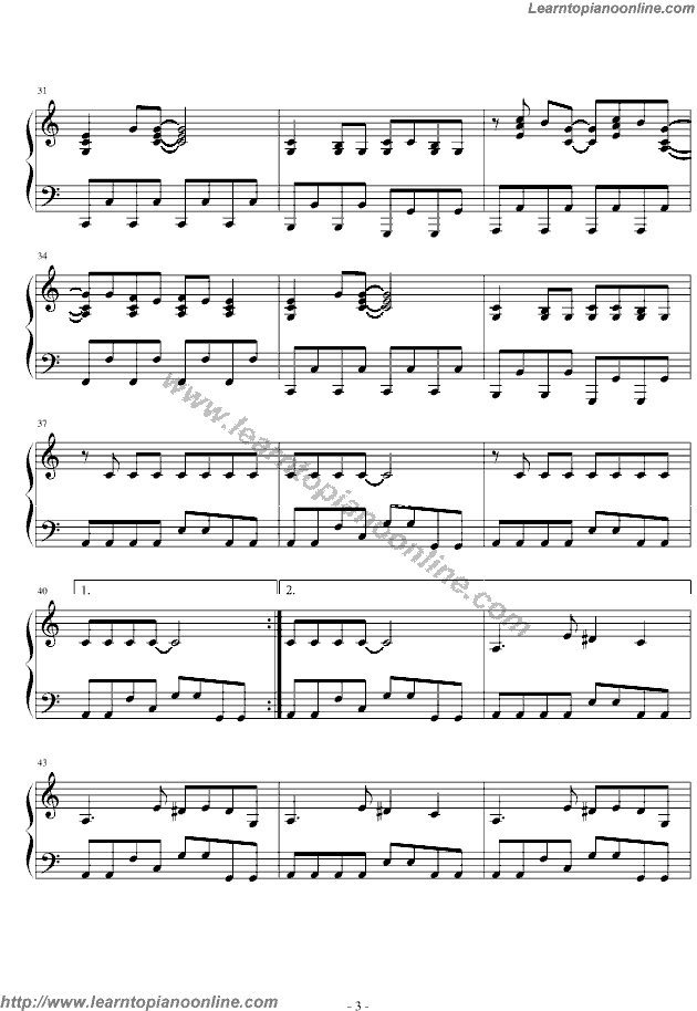 Lady GaGa - Poker Face Piano Sheet Music Free