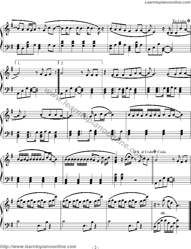 Avril Lavigne - When You're Gone Piano Sheet Music Free